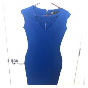 Kardashian Kollection royal blue dress.